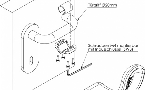 Hygiene Türöffner rund Ø20 mm