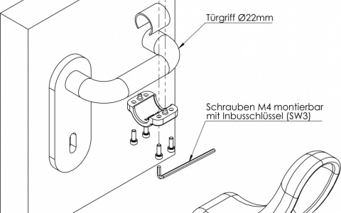 Hygiene Türöffner rund Ø22 mm